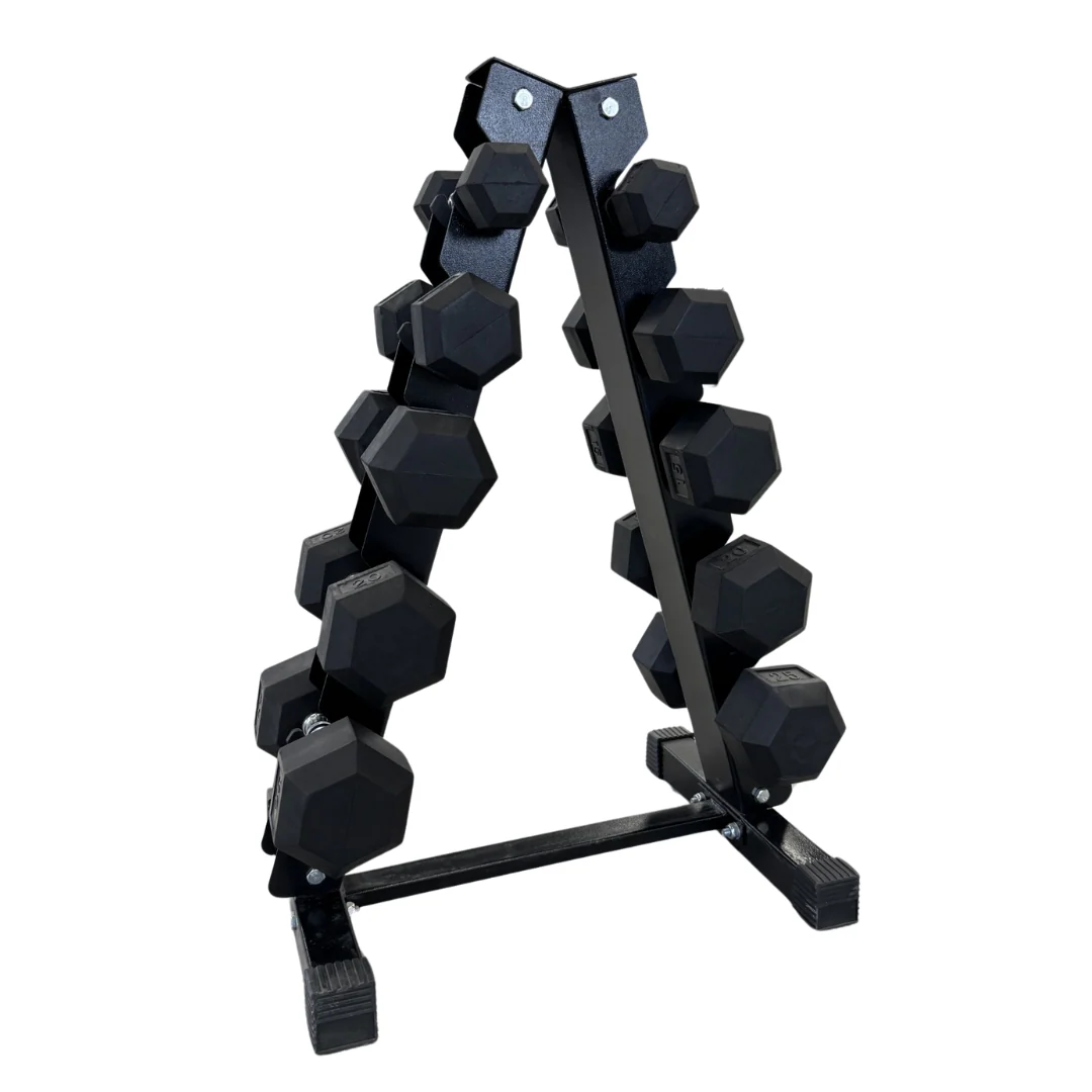 Ensemble: 5-25lb Haltères avec Rack - Image 3