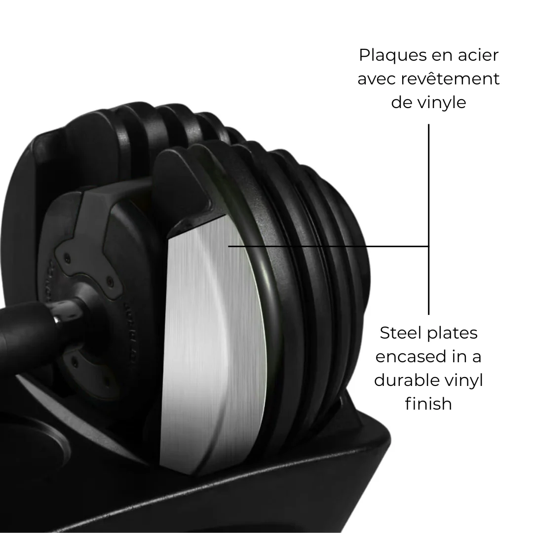 Ensemble de 2 Haltères Ajustables (5 à 52,5lb) - Image 4